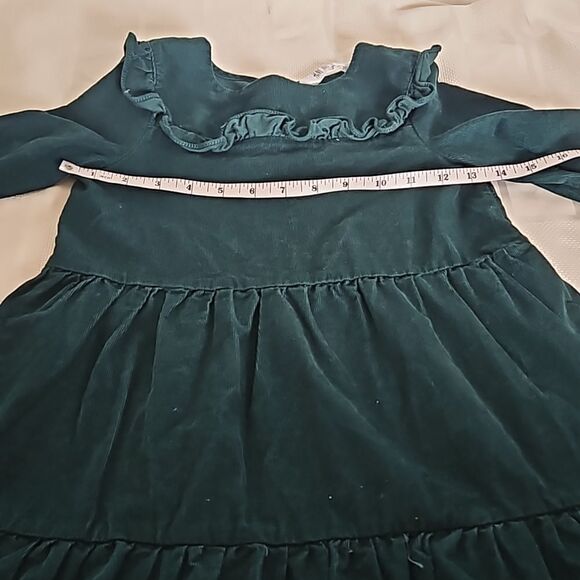 H&M Girl's Corduroy Long Sleeves Mini Dress Dark Green Size 6-7 Year Old - Picture 7 of 16